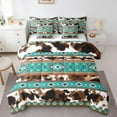 thumbnail image 1 of Castle Fairy 7-Piece Cow Aztec Full Bedding Comforter Set, 1 of 8
