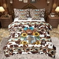 thumbnail image 1 of Castle Fairy Female Men Women Cartoon Bow Highland Cow Bedding Comforter Set 7-Piece,Chic Floral Sunflower King Bedding Sets,Hippie Aztec Ultra Soft Bed Sheets,Ultra Soft Home Decor,Reversible, 1 of 8