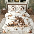 thumbnail image 1 of Castle Fairy Female Men Women Farmhouse Animal Horse Twin Bedding Sets 7-Piece,Chic Floral Flowers Rose Bedding Comforter Set Microfiber,Vintage Flying Butterflies Breathable Sheet Sets, 1 of 8