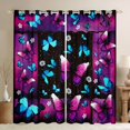thumbnail image 1 of Castle Fairy Female Men Women Gradient Butterflies Black Out Curtains,Chic Floral Flowers Curtains Pack of 2 (42x63 Each),Abstract Ombre Bedroom Curtains,Luxury Bedroom Decor, 1 of 6