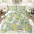 thumbnail image 1 of Castle Fairy Female Men Women Kawaii White Rabbits Full Size Comforter Sets 3-Piece,Spring Garden Flowers Bedding Comforter Set,Floral Butterflies Lightweight Bedding Sets,Microfiber Bedroom Decor, 1 of 8
