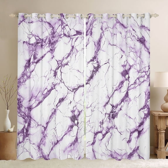 Castle Fairy Female Men Women Marbling Watercolor Black Out Curtains,Abstract Marble Stone Pattern Curtains Pack of 2 (42x63 Each),Gradient Ombre Bedroom Curtains,Luxury Bedroom Decor