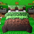 thumbnail image 1 of Castle Fairy Female Men Women Pixelated Blocks Miners Bedding Comforter Set 7-Piece,Video Game Gamepads King Bedding Sets,Geometric Plaid Patchwork Ultra Soft Bed Sheets,Lightweight Room Decor, 1 of 8