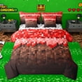 thumbnail image 1 of Castle Fairy Female Men Women Pixelated Blocks Miners Bedding Comforter Set 7pcs,Video Game Gamepads Queen Bedding Sets Super Cozy,Geometric Plaid Patchwork Queen Sheet Sets,Lightweight Room Decor, 1 of 8