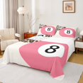 thumbnail image 1 of Castle Fairy Female Men Women Sport Billiards Twin Sheet Sets 3pcs,Jungle Animal Cheetah Print Twin Fitted Sheet Microfiber,Pink Brown Breathable Flat Sheet,Super Cozy Room Decor, 1 of 7