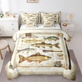 thumbnail image 1 of Castle Fairy Fishing Hunting Twin Bedding Sets,Big Bass Fish Bedding Comforter Set, 1 of 8