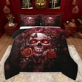 thumbnail image 1 of Castle Fairy Floral Butterflies Bedding Comforter Set 2pcs for Boys Girls,Gothic Floral Rose Skull Twin Comforter Sets Microfiber,Abstract Gradient Breathable Bedding Set,Lightweight Room Decor, 1 of 8