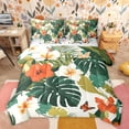 thumbnail image 1 of Castle Fairy Floral Butterflies Bedding Comforter Set 7pcs for Boys Girls,Tropical Tree Leaves Queen Bedding Sets Super Cozy,Botanical Plants Queen Sheet Sets,Breathable Home Decor,Reversible, 1 of 8