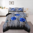 thumbnail image 1 of Castle Fairy Floral Butterflies Rose Queen Comforter Set,Romantic Bedding Comforter Set, 1 of 8
