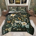 thumbnail image 1 of Castle Fairy Floral Butterfly 3 Pieces Queen Comforter Set for Boys Girls,Chic Vintage Flowers Ultra Soft Bedding Sets,Botanical Plants Bedding Comforter Set Breathable,Super Cozy Room Decor, 1 of 8