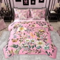 thumbnail image 1 of Castle Fairy Floral Butterfly Bedding Comforter Set 7pcs for Boys Girls,Chic Vintage Flowers Queen Bedding Sets Super Cozy,Botanical Plants Queen Sheet Sets,Super Cozy Room Decor,Reversible, 1 of 8