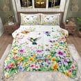 thumbnail image 1 of Castle Fairy Floral Hummingbird Queen Comforter Set,Spring Garden Bedding Comforter Set, 1 of 8