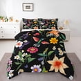 thumbnail image 1 of Castle Fairy Floral Hummingbird Queen Comforter Set,Spring Garden Bedding Comforter Set, 1 of 8
