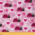 thumbnail image 1 of Castle Fairy Floral Ladybug Fabric by the Yard 1 Yard,Polka Dots Home Decor Fabric by the Yard,Love Heart Print Room Decor Fabric by the Yard,Microfiber Children Bedroom Decor, 1 of 6