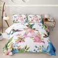 thumbnail image 1 of Castle Fairy Floral Letter A Hummingbird Twin Quilt Set for Women,Spring Garden Twin Coverlet Set for Home Decor, 1 of 7