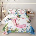 thumbnail image 1 of Castle Fairy Floral Letter C Hummingbird Quilt King for Adults,Spring Garden King Coverlet Set, 1 of 7