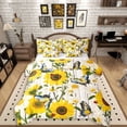 thumbnail image 1 of Castle Fairy Floral Sunflower 7-Piece Twin Bedding Sets,Flying Butterfly Bedding Comforter Set,Lodge Cabin Breathable Sheet Sets,Super Cozy Rustic Room Decor, 1 of 8