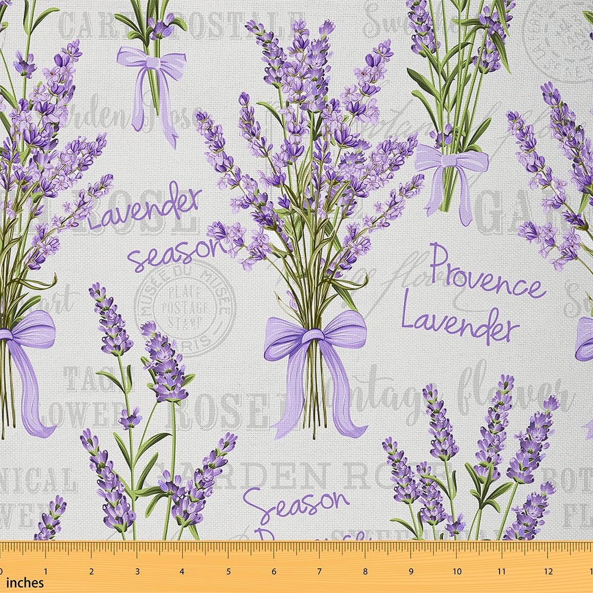 Castle Fairy Flower Lavender Girl Fabric by the Yard 2 Yards,Purple Green Room Decor Fabric by the Yard,Vintage Rustic Sewing Fabric,Lightweight Room Decor