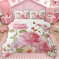thumbnail image 1 of Castle Fairy Flying Butterflies 3 Pieces Queen Comforter Set for Girls Boys,Spring Garden Rose Ultra Soft Bedding Sets,Dreamy Princess Bedding Comforter Set Breathable,Super Cozy Room Decor, 1 of 8