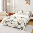 thumbnail image 1 of Castle Fairy Flying Butterflies 4-Piece Full Size Sheets for Children Women Girls,Vintage Flower Bed Sheets,Watercolor Gradient Lightweight Sheet Sets,Super Cozy Room Decor, 1 of 7
