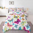thumbnail image 1 of Castle Fairy Flying Butterflies Full Size Comforter Sets 3-Piece for Female Men,Chic Floral Flowers Bedding Comforter Set,Spring Garden Lightweight Bedding Sets,Luxury Bedroom Decor,Reversible, 1 of 8