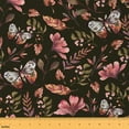 thumbnail image 1 of Castle Fairy Flying Butterfly Fabric by the Yard 2 Yard,Botanical Plants Sewing Fabric,Chic Flower Home Decor Fabric by the Yard,Ultra Soft Floral Home Decor, 1 of 6