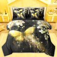 thumbnail image 1 of Castle Fairy Flying Butterfly Girl Boy Bedding Comforter Set 7 Pieces,Chic Yellow Flowers Full Bedding Set Lightweight,Dreamy Princess Fitted Sheet Flat Sheet,Lightweight Room Decor,Reversible, 1 of 8