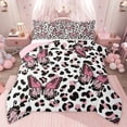 thumbnail image 1 of Castle Fairy Flying Butterfly Twin Comforter Sets,Abstract Gradient Bedding Set, 1 of 8