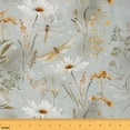 thumbnail image 1 of Castle Fairy Flying Dragonfly Fabric by the Yard 3 Yard,Floral Daisy Fabric for Sewing,Botanical Plants Room Decor Fabric by the Yard,Lightweight Animal Room Decor, 1 of 6