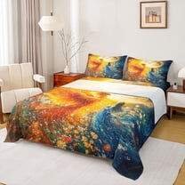 Castle Fairy Flying Mythical Birds Twin Sheet Sets 3pcs for Female Men Adults,Dreamy Princess Twin Fitted Sheet Microfiber,Traditional Chic Floral Breathable Flat Sheet,Luxury Bedroom Decor