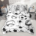 thumbnail image 1 of Castle Fairy Football Baseball 7-Piece Bedding Comforter Set for Teens Women Men,Sport Gamer King Bedding Sets,Abstract Watercolor Splash Ultra Soft Bed Sheets,Lightweight Room Decor, 1 of 8