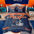 thumbnail image 1 of Castle Fairy Football Game Bedding Comforter Set 7pcs for Teens Boys Girls,Navy Blue Orange Queen Bedding Sets Super Cozy,Sport Theme Queen Sheet Sets,Super Cozy Room Decor,Reversible, 1 of 8