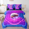 thumbnail image 1 of Castle Fairy Football Gamer Boy Bedding Comforter Set,Sport Game King Bedding Sets, 1 of 8