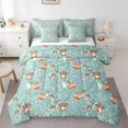 thumbnail image 1 of Castle Fairy Fox Deer Bear Rabbit 7-Piece Bedding Comforter Set,Cute Animal King Bedding Sets,Chic Flower Ultra Soft Bed Sheets,Super Cozy Cartoon Room Decor,Reversible, 1 of 8