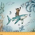 thumbnail image 1 of Castle Fairy Funny Car Riding Shark Fabric by the Yard 5 Yards, Marine Octopus Seahorse Fabric for Sewing, Jellyfish Anchor Home Decor Fabric by the Yard, Kids Bedroom Decor, 1 of 6