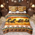 thumbnail image 1 of Castle Fairy Galloping Horse Bedding Comforter Set,Tribal Aztec Full Bedding Set, 1 of 8