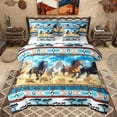 thumbnail image 1 of Castle Fairy Galloping Horse Twin Bedding Sets,Tribal Aztec Bedding Comforter Set, 1 of 8