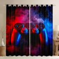 thumbnail image 1 of Castle Fairy Gamepads Blackout Curtains Set of 2 (52x84 Each),Gradient Window Curtains, 1 of 6