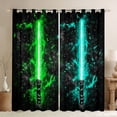 thumbnail image 1 of Castle Fairy Gamepads Lightsaber Black Out Curtains for Kids Children Teens,Video Game Curtains Pack of 2 (42x63 Each),Galaxy Universe Bedroom Curtains,Microfiber Bedroom Decor, 1 of 6