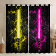 thumbnail image 1 of Castle Fairy Gamepads Lightsaber Blackout Curtains Set of 2 (52x84 Each) for Kids Children Teens,Video Game Window Curtains,Galaxy Universe Curtains and Drapes,Microfiber Bedroom Decor, 1 of 6