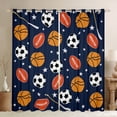 thumbnail image 1 of Castle Fairy Gamer Football Basketball Soccer Black Out Curtains for Boys,Sport Theme Curtains Pack Of 2 (42X63 Each),Stars Print Bedroom Curtains,Super Cozy Room Decor, 1 of 6