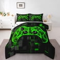 thumbnail image 1 of Castle Fairy Gamer Full Size Comforter Sets,Futuristic Cubes Bedding Sets, 1 of 8