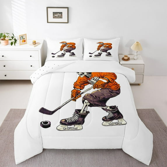 Castle Fairy 2-Piece Twin Size Comforter Set - Ice Hockey Gothic Sport Design