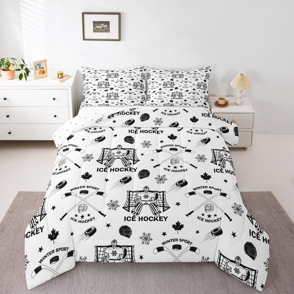 Castle Fairy 2-Piece Twin Size Comforter Set - Ice Hockey Sports Gamer Print