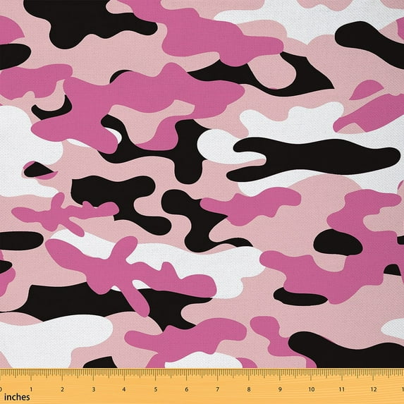 Castle Fairy Geometric Camouflage Fabric by the Yard 1 Yard,Abstract Vintage Home Decor Fabric by the Yard,Room Decor Fabric by the Yard,Luxury Girls Bedroom Decor