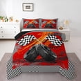 thumbnail image 1 of Castle Fairy Geometric Checkered Flag Twin Comforter Sets,Racing Car Bedding Set, 1 of 8