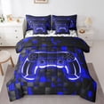 thumbnail image 1 of Castle Fairy Geometric Gamer Twin Bedding Sets,Honeycomb Hexagon Bedding Comforter Set, 1 of 8