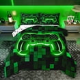 thumbnail image 1 of Castle Fairy Geometric Gamer Twin Comforter Sets,Geometric Honeycomb Hexagon Bedding Set, 1 of 8