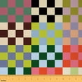 thumbnail image 1 of Castle Fairy Geometric Grid Fabric by the Yard 2 Yards,Abstract Plaid Room Decor Fabric by the Yard,Colorful Checkered Sewing Fabric,Luxury Bedroom Decor, 1 of 6