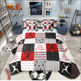 thumbnail image 1 of Castle Fairy Geometric Plaid 7 Pieces Bedding Comforter Set for Teenagers,Sport Volleyball Full Bedding Set Lightweight,Abstract Stripes Fitted Sheet Flat Sheet,Luxury Bedroom Decor, 1 of 8